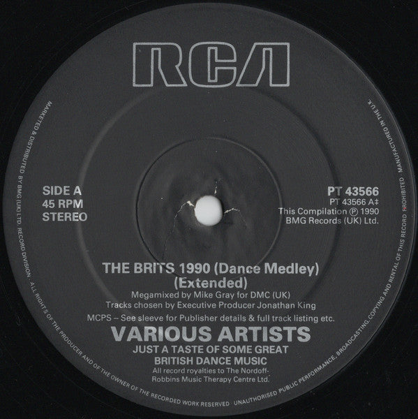 Various : The Brits 1990 Dance Medley (12", P/Mixed)