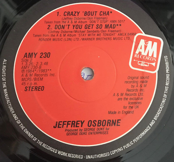 Jeffrey Osborne : The Borderlines (12")