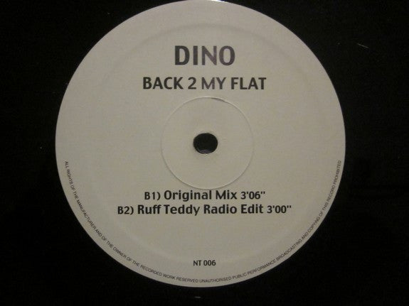 Dino Lenny : Back 2 My Flat (12")