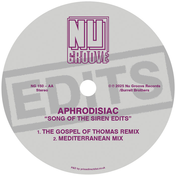 Aphrodisiac - Song Of The Siren (Edits) - 12" Vinyl, Side AA