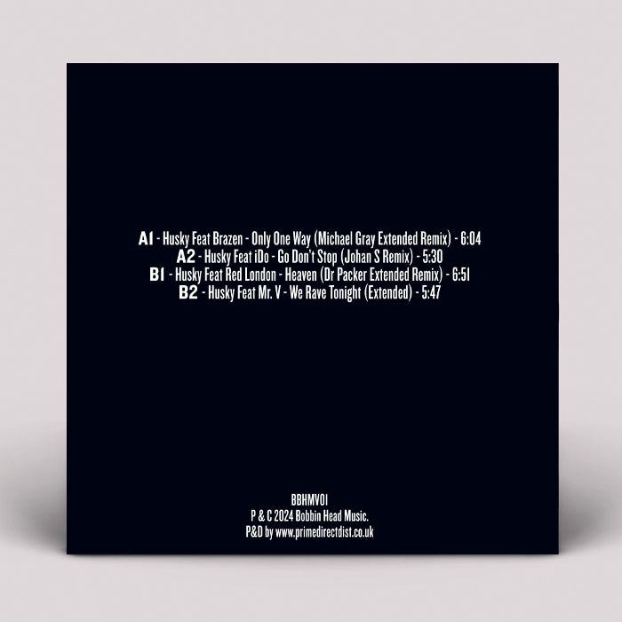 Husky - Bobbin Head Music Sampler 01 - 12" Vinyl, Back Cover