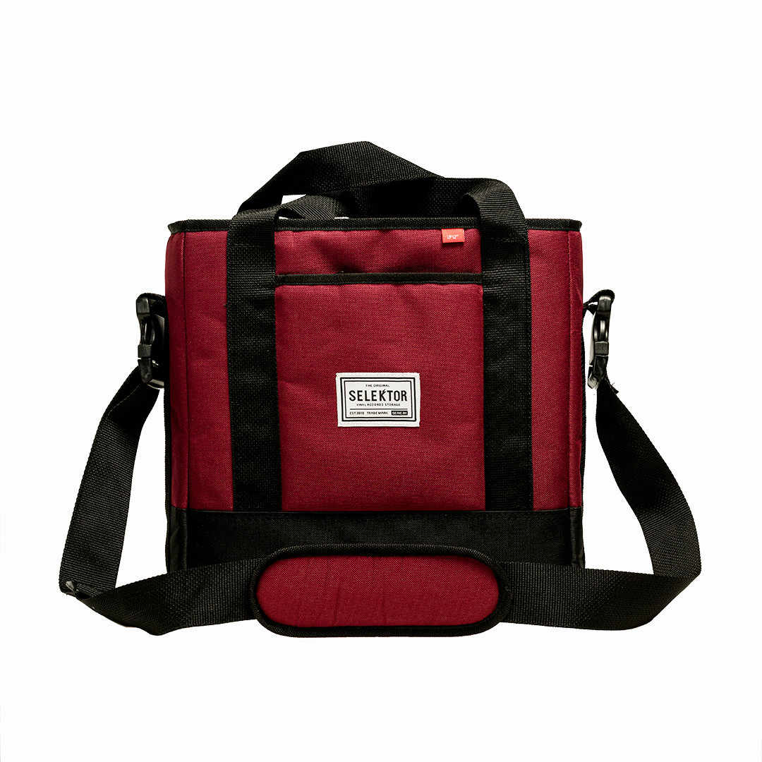 Selektor Messenger Bag, Burgundy and Black, Front Side