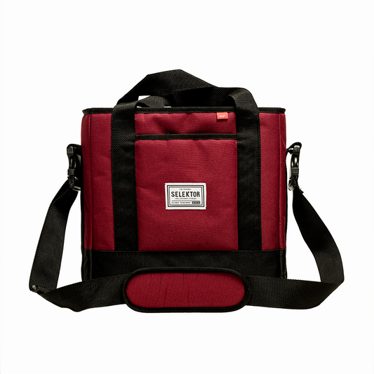 Selektor Messenger Bag, Burgundy and Black, Front Side