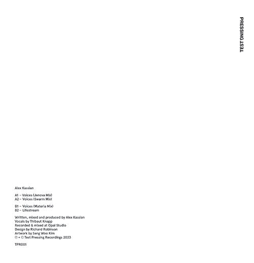 Alex Kassian - Voices - TEST PRESSING RECORDINGS