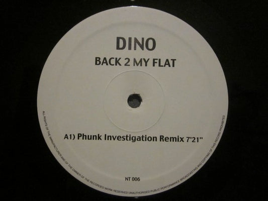 Dino Lenny : Back 2 My Flat (12")