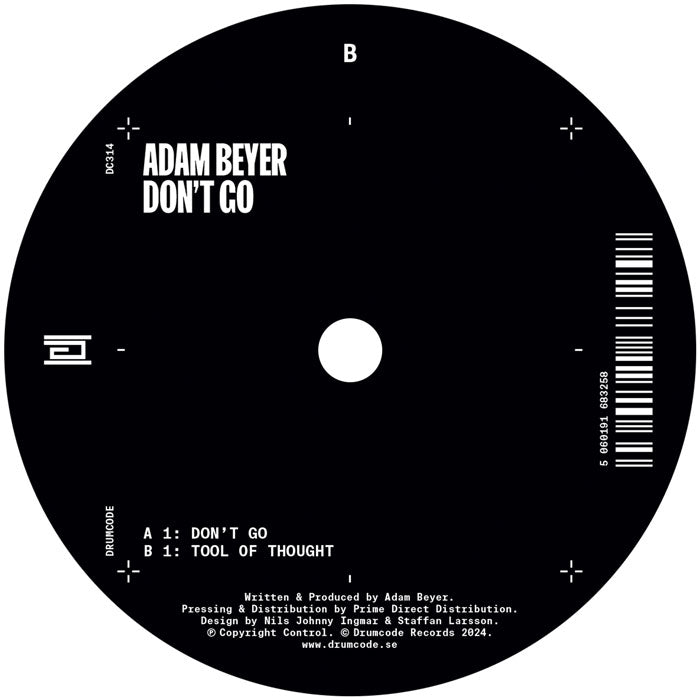 Adam Beyer - Don’t Go [12 Inch Vinyl, Drumcode Records, Side B]