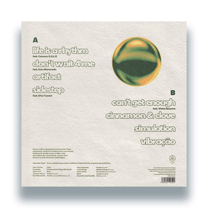 Alexander Flood - Artifactual Rhythm - 12" Green Vinyl, Back