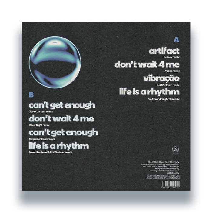 Alexander Flood - Artifactual Rhythm (Remixes) [12 Inch Vinyl LP, Atjazz Record Company, Back Cover]