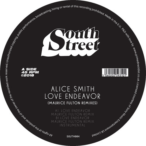 Alice Smith - Love Endeavour (Maurice Fulton Remixes) [12 Inch Vinyl, South Street Records, Side A]
