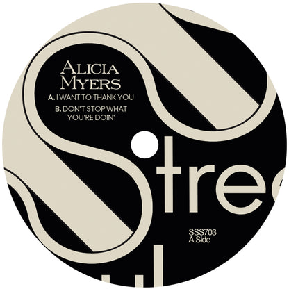 Alicia Myers - I Want To Thank You / Don't Stop What You're Doin' - 7" Vinyl, A Side