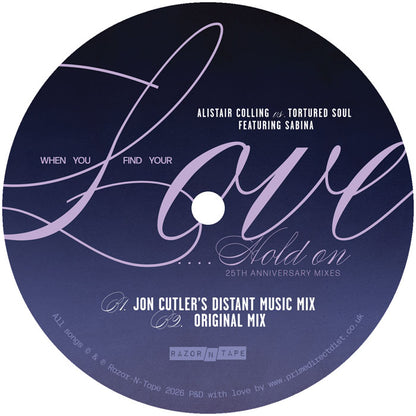 Alistair Colling vs. Tortured Soul feat. Sabina - When You Find Your Love…Hold On (25th Anniversary Mixes) [12 Inch Vinyl, Reissue, Razor-N-Tape Reserve, Side B]