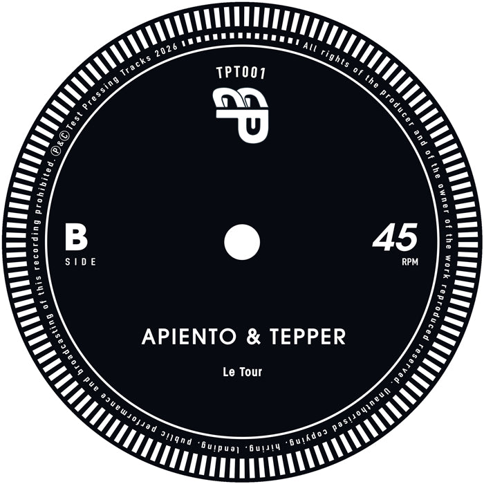 Apiento & Tepper - The Yellow Place / Le Tour [12 Inch Vinyl, Test Pressing Tracks, Side B]