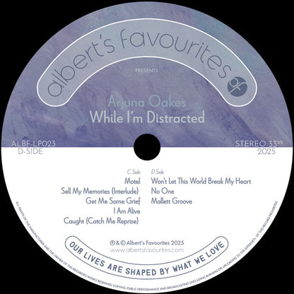 Arjuna Oakes - While I’m Distracted, Double LP, 12" Vinyl, Albert's Favourites, Side D