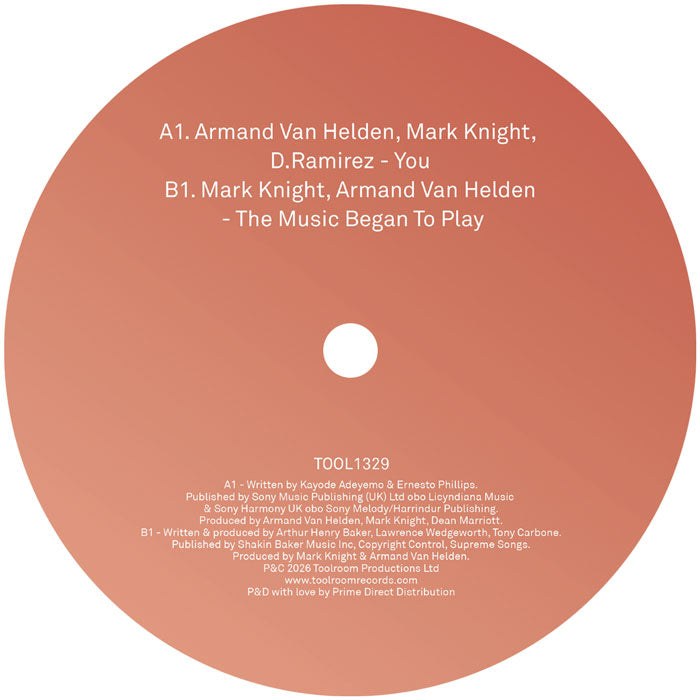 Armand Van Helden / Mark Knight / D.Ramirez - You / The Music Began To Play [12 Inch Vinyl, Toolroom Records, Side B]