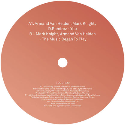 Armand Van Helden / Mark Knight / D.Ramirez - You / The Music Began To Play [12 Inch Vinyl, Toolroom Records, Side B]