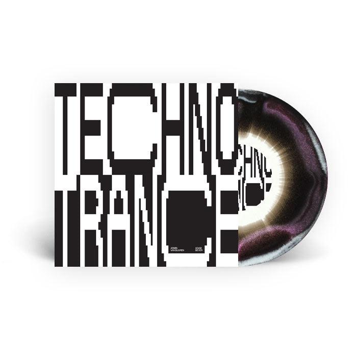 Armin Van Buuren / Adam Beyer / D-Shake - Techno Trance / No Mercy [12 Inch Vinyl, Tri-colour Black White & Pink Effect Vinyl, Armada Music / Drumcode, Front Cover]