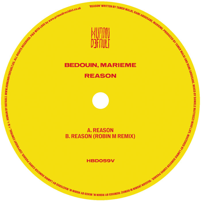 Bedouin feat. Marieme - Reason [12" Vinyl, Human By Default, Side A]
