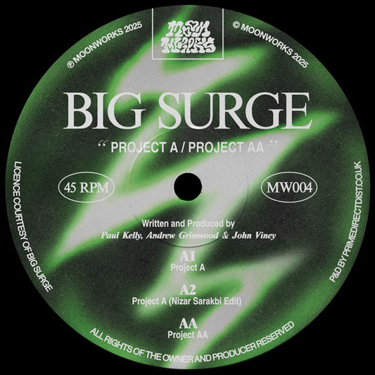 Big Surge - Project A / Project AA [12" Vinyl, Moonworks, Side A]