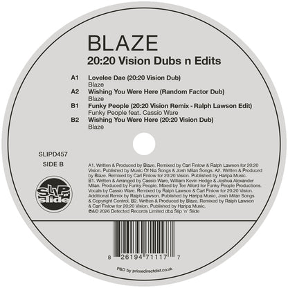 Blaze - 20:20 Vision Dubs n Edits [12 Inch Vinyl, Slip 'n' Slide Records, Side B]