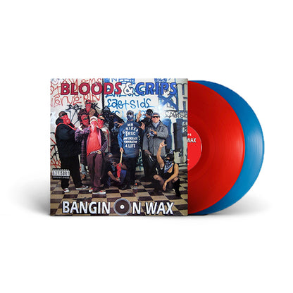 Bloods & Crips - Bangin On Wax - Double LP, Red & Blue Vinyl, Front Cover