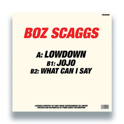 Boz Scaggs - Lowdown / JoJo / What Can I Say - 12" Green Vinyl, Back