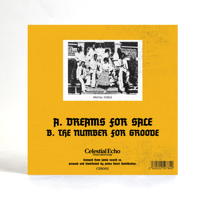 Brutal Force - Dreams For Sale [7 Inch Vinyl, Celestial Echo, Back Cover]