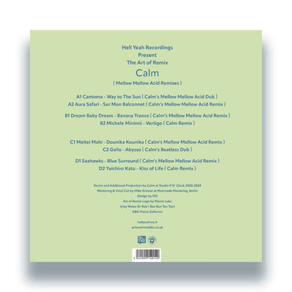 Calm - The Art of Remix - Mellow Mellow Acid [2x12 Inch Vinyl, Double LP, Hell Yeah Recordings, Back Cover]
