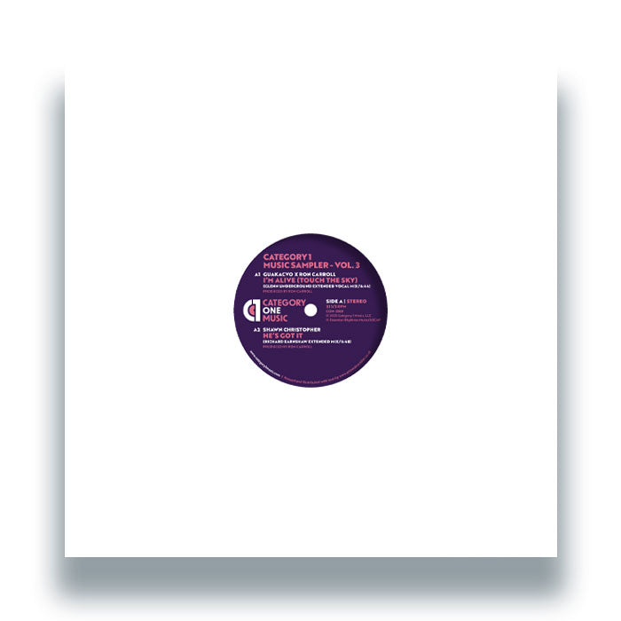 Category 1 Music Sampler - Vol. 3 [12 Inch Vinyl, Front Cover]