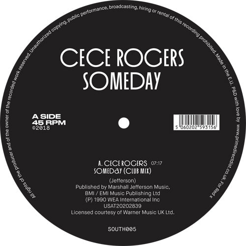Ce Ce Rogers - Someday [12 Inch Vinyl, South Street, Side A]