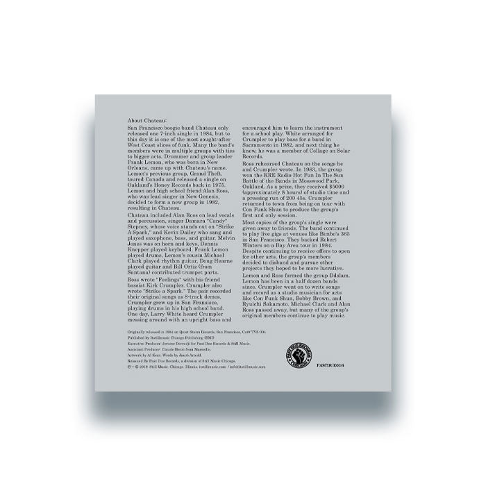 Chateau - Feelings [7 Inch Vinyl, Past Due Records, Picture Sleeve, Back Cover]