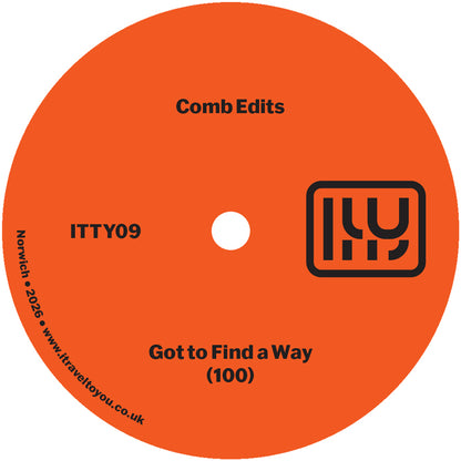 Comb Edits - Honey Dub [7 Inch Vinyl, I Travel To You, Side B]