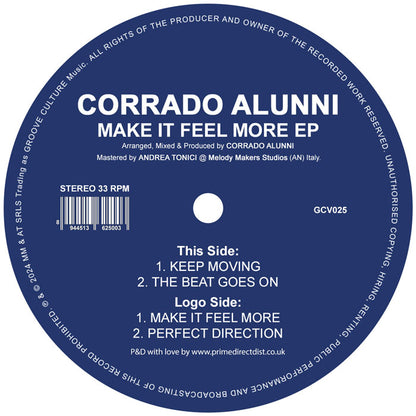 Corrado Alunni - Make It Feel More EP - 12" Vinyl, A Side