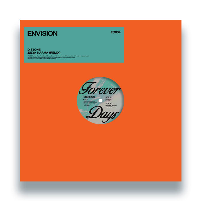 D Stone - Envision + Julya Karma Remix [12 Inch Vinyl, Forever Days, Front Cover]