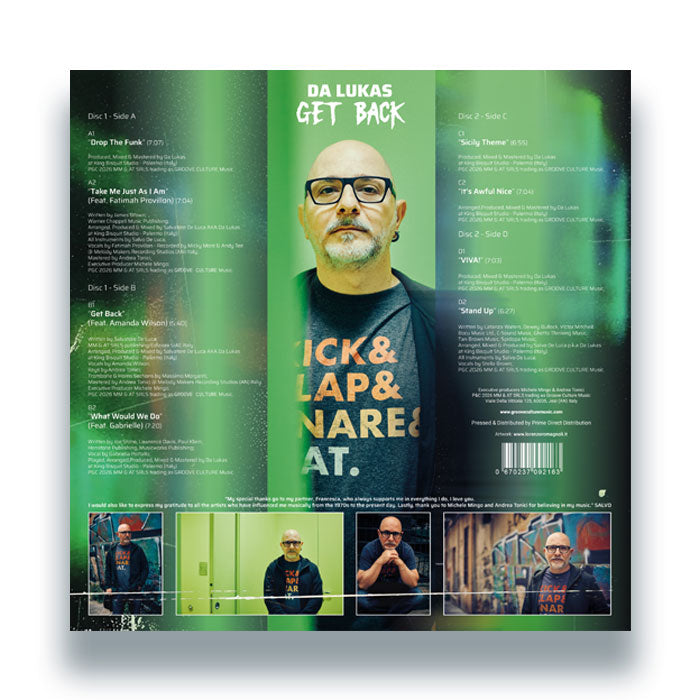 Da Lukas - Get Back [2x12 Inch Vinyl, Double LP, Groove Culture Records, Back Cover]