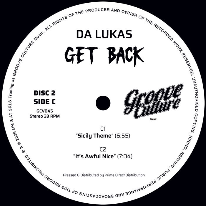 Da Lukas - Get Back [2x12 Inch Vinyl, Double LP, Groove Culture Records, Side C]