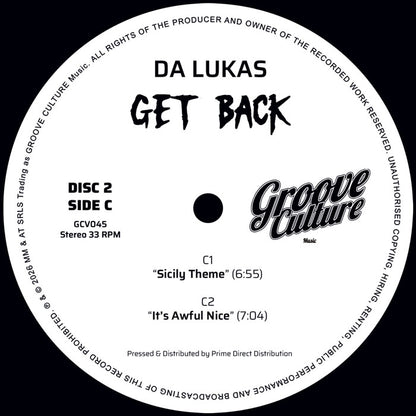 Da Lukas - Get Back [2x12 Inch Vinyl, Double LP, Groove Culture Records, Side C]