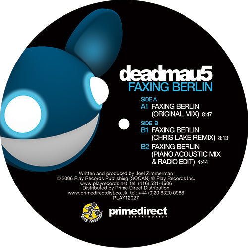 Deadmau5 - Faxing Berlin [12 Inch Vinyl, Play Records, Side B]