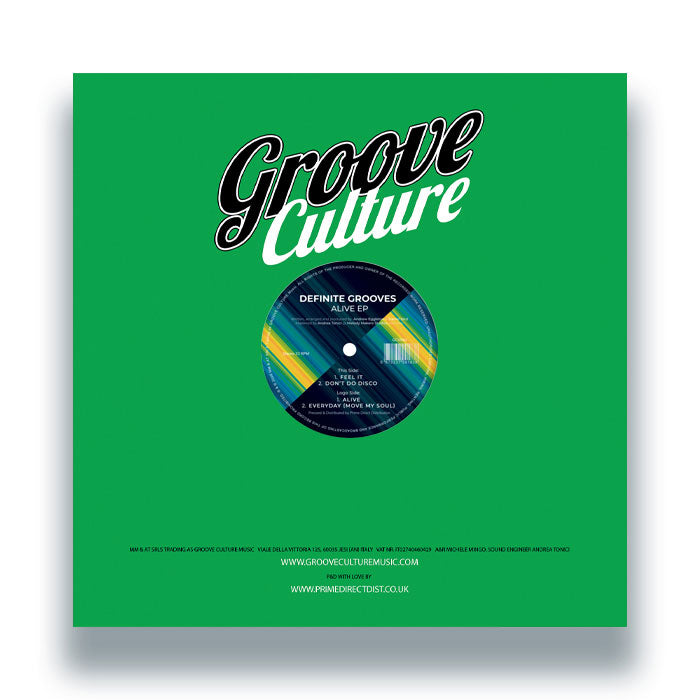 Definite Grooves - Alive EP [12 Inch Vinyl, Groove Culture, Front Cover]