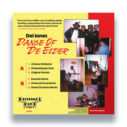 Del Jones - Dance Of ‘De Elder [12" Vinyl, Universal Cave Records, Back Cover]