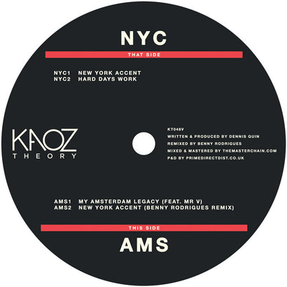 Dennis Quin - New York to Amsterdam EP [12 Inch Vinyl, Kaoz Theory, Side B]
