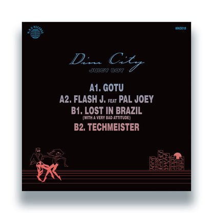 Dim City - Volume 1 (Juicy Boy) [12 Inch Vinyl, M.A.D Records, Make A Dance, Back Cover]