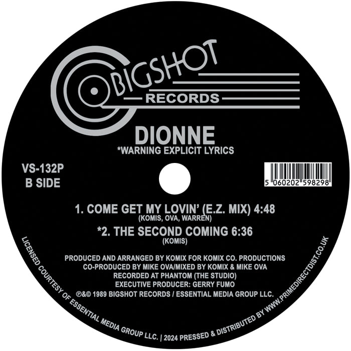 Dionne - Come Get My Lovin' [12 Inch Vinyl, Bigshot Records, Side B]