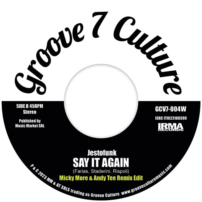 Double Dee / Jestofunk - Found Love / Say It Again - Remixes [7 Inch Vinyl, Groove Culture Seven Records, Side B]