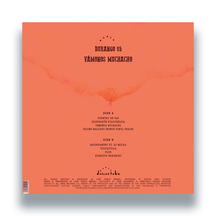 Durango 95 - Vamonos Muchacho LP [12 Inch Vinyl, Discos Tabu, Picture Sleeve, Back Cover]