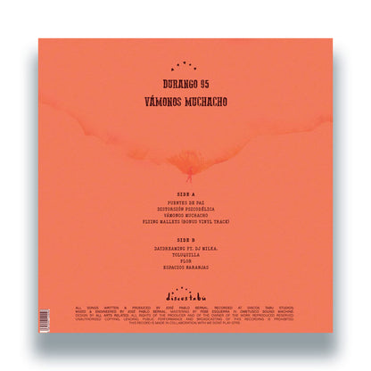 Durango 95 - Vamonos Muchacho LP [12 Inch Vinyl, Discos Tabu, Picture Sleeve, Back Cover]