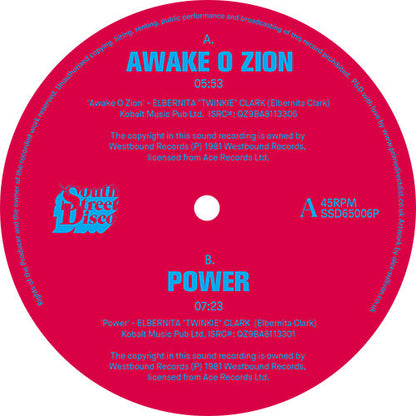 Elbernita “Twinkie” Clark - Awake O Zion / Power [12 Inch Vinyl, South Street Disco, Side A]