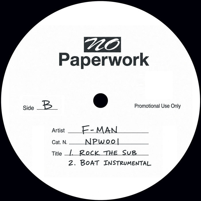 F-MAN - Rock The Boat [12 Inch Vinyl, No Paperwork Records, Side B]