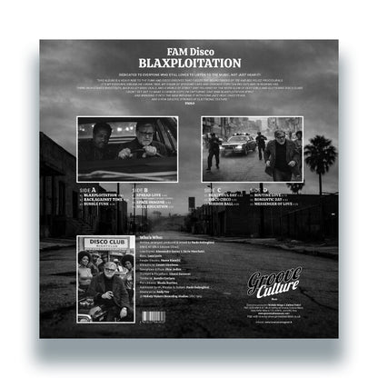 FAM Disco - Blaxploitation [2x12 Inch Vinyl, Groove Culture, Double LP Album, Back Cover]