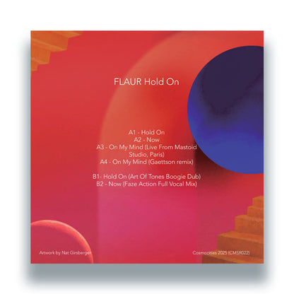 FLAUR - Hold On [12" Vinyl With Picture Sleeve, Cosmocities Records, Back Cover]