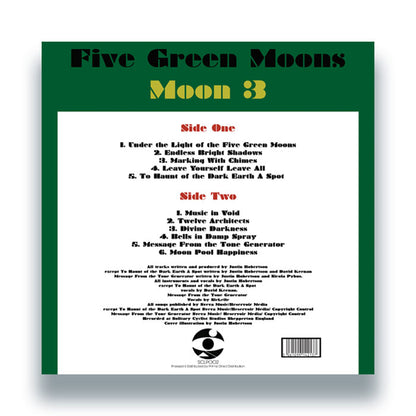 Five Green Moons - Moon 3 [12 Inch Vinyl LP, Solitary Cyclist Records, Back Cover]